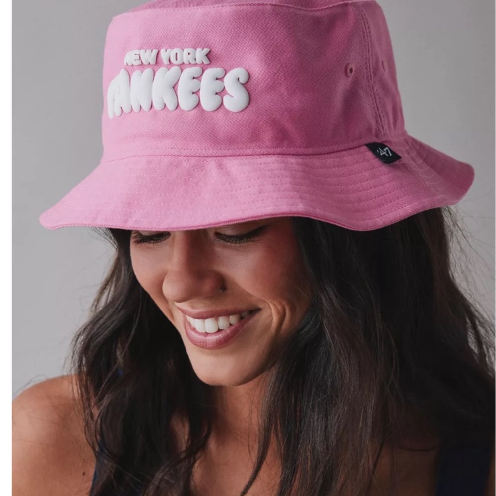 47 Brand Pink Bucket Hat with Logo